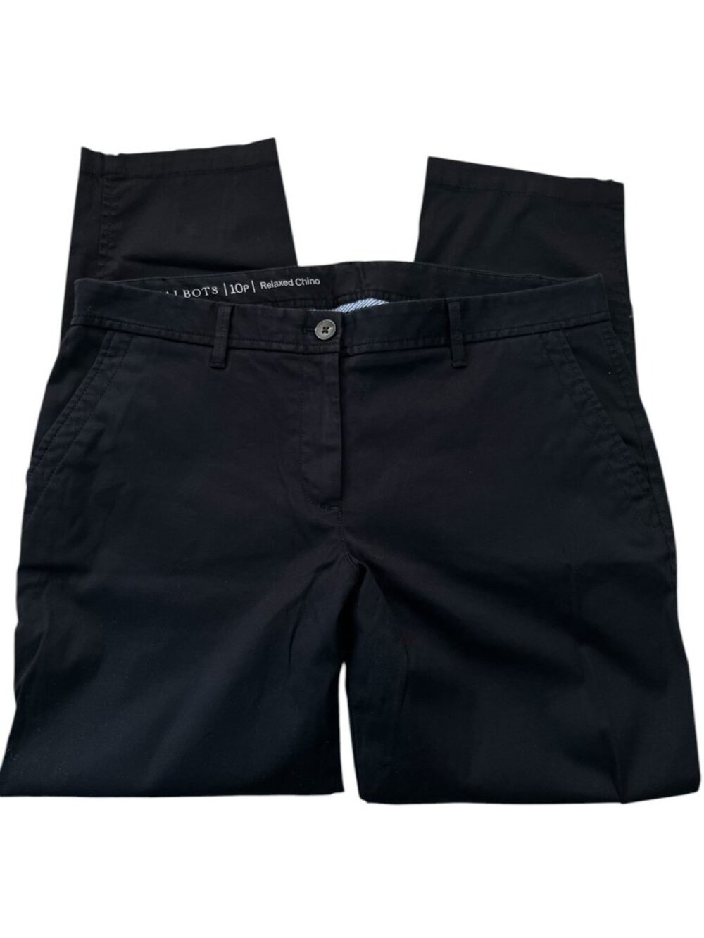 Talbots Relaxed Chino pants Women's size 10P Black